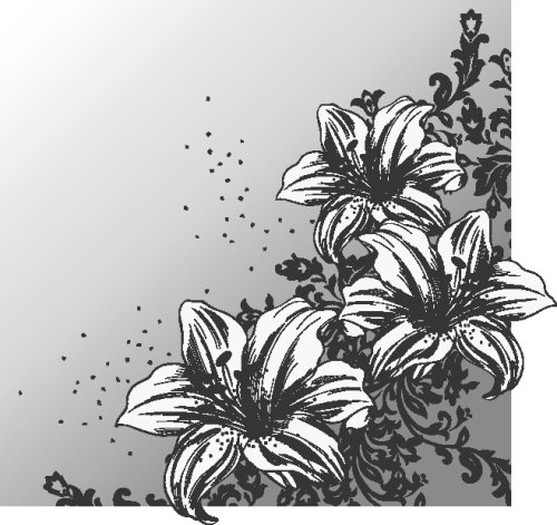 Vector hình nền với hoa lily | Thư viện stock vector đẹp miễn phí