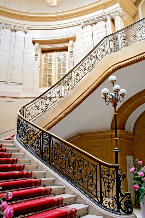Ảnh chụp Cầu thang ở cung điện Ba Lan ,Kiến trúc cổ