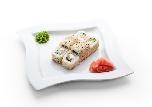 Hình ảnh Maki Sushi Cuộn làm bằng Cá hồi hun khói, Pho mát Kem, Dưa chuột