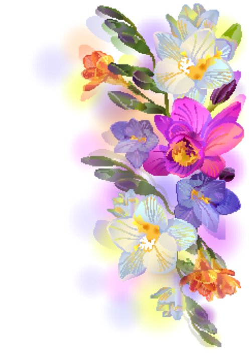 Vector nền với hình ảnh hoa freesia