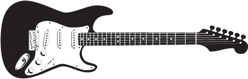 Vector - Bản vẽ chi tiết của cây guitar điện