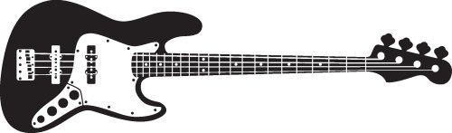 Vector - Bản vẽ chi tiết của cây guitar Bass điện