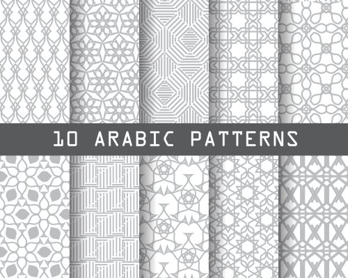 Vector 10 mẫu arabic, mẫu vải