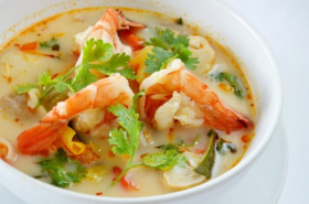 Ảnh chụp món súp hải sản Thái Lan