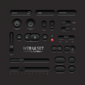 Vector các nút công tắt âm thanh , giao diện người dùng trên mạng