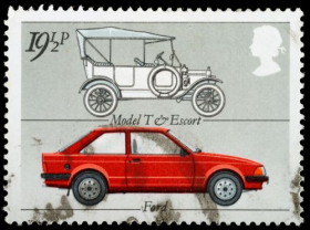 Ảnh mẫu tem để kỷ niệm ngành công nghiệp ô tô của Anh