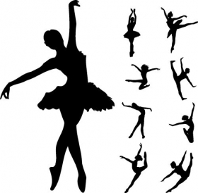 Vector Bộ vũ công ballet