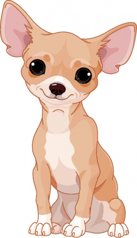 Vector chú chó dễ thương Chihuahua 