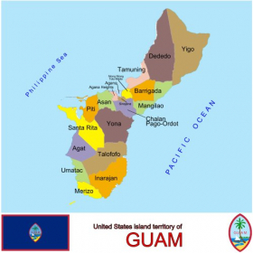 Vector bản đồ Quận Guam