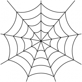 Vector mạng nhện cô lập trên nền trắng