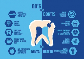 Vector hình ảnh thông tin về sức khỏe răng miệng, giai điệu xanh