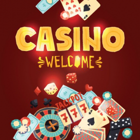 Vector Casino quảng cáo cờ bạc với thẻ bài