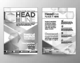 Vector đa giác thiết kế cho tạp chí brochure, tờ rơi bìa báo cáo hàng năm trong khổ A4