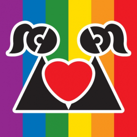 Vector logo tình yêu đồng tính nữ