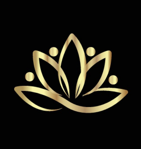 Vector hoa sen vàng biểu tượng yoga