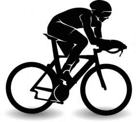 Vector bóng của một người đi xe đạp