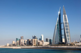 Ảnh tòa nhà chọc trời và đường chân trời của thành phố Manama