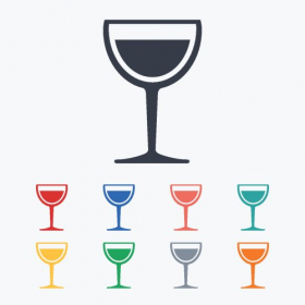 Vector biểu tượng ly rượu vang