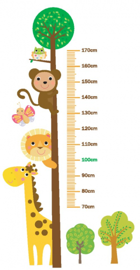 Vector hình minh họa chiều cao của đứa trẻ