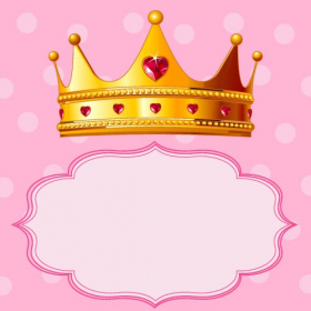 Vector -  vương miện công chúa trên nền màu hồng