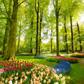 Hình ảnh hoa Tulip tại công viên Keukenhof, Lisse, Hà Lan