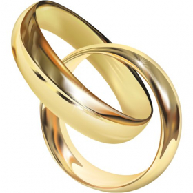 Hình ảnh PNG về hai nhẫn vàng lồng vào nhau